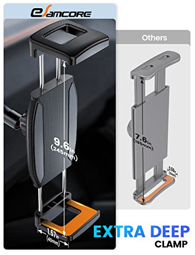 Extra Deep iPad Clamp Holder for 6-11 inch Tablets