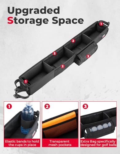 KEMIMOTO EZGO Compatible Golf Cart Front Storage Basket, Black