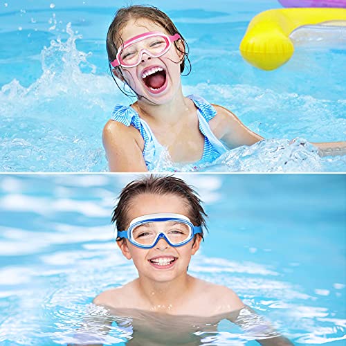 Kids' Anti-Fog Swim Goggles, 2 Pack, No Leaking, Waterproof