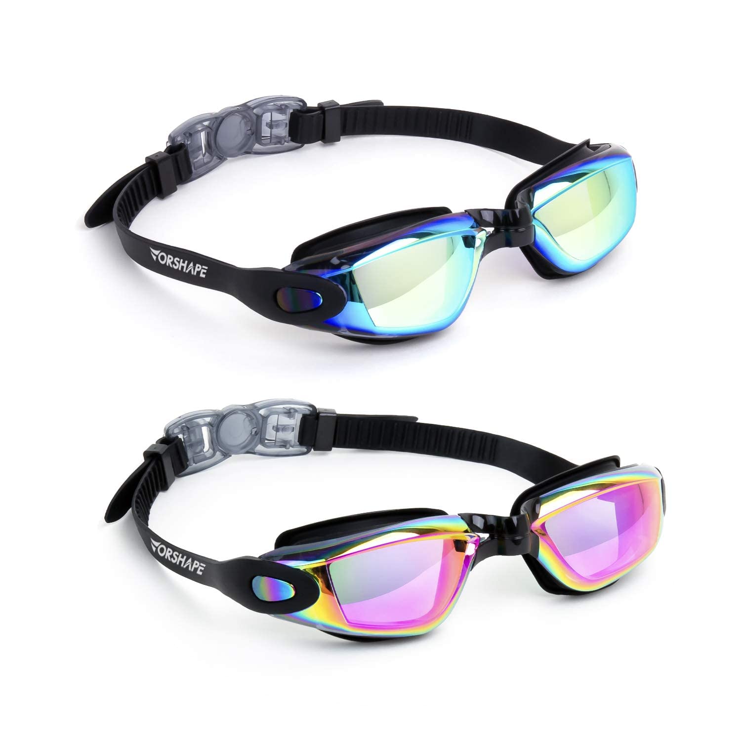No-Leak Swim Goggles for Adults and Youth (2-Pack)