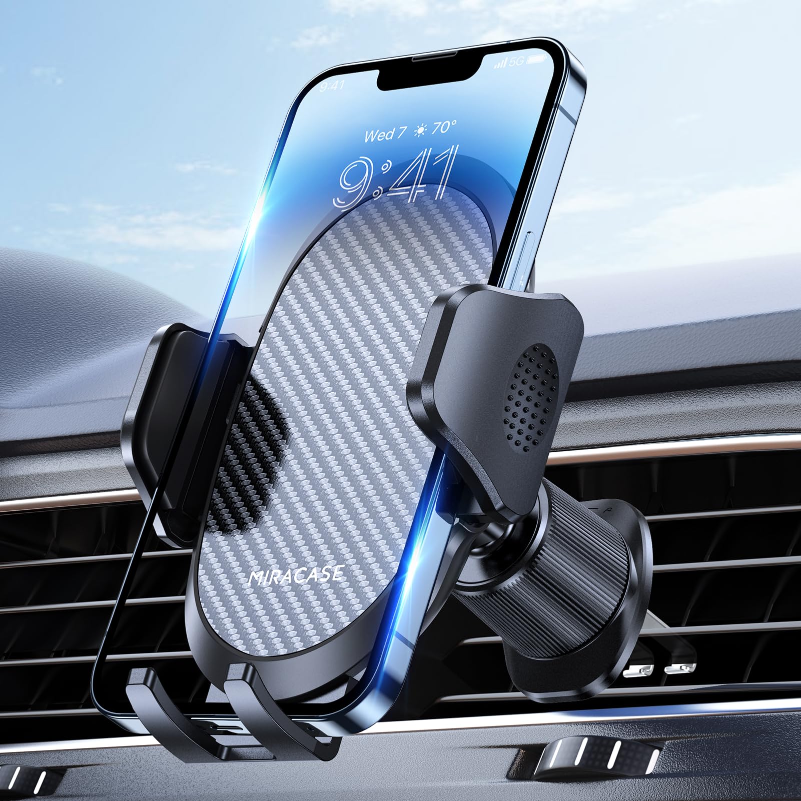 Miracase Metal Hook Car Phone Holder for iPhones, Androids & Smartphones