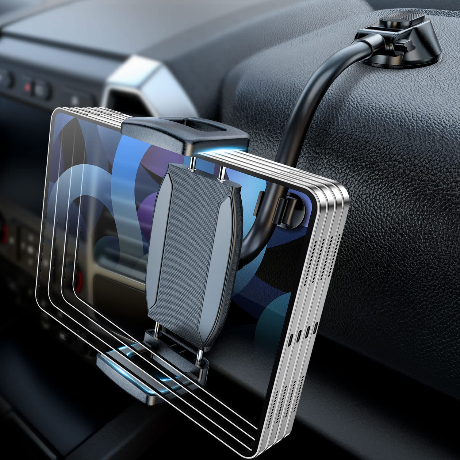 Extra Deep iPad Clamp Holder for 6-11 inch Tablets